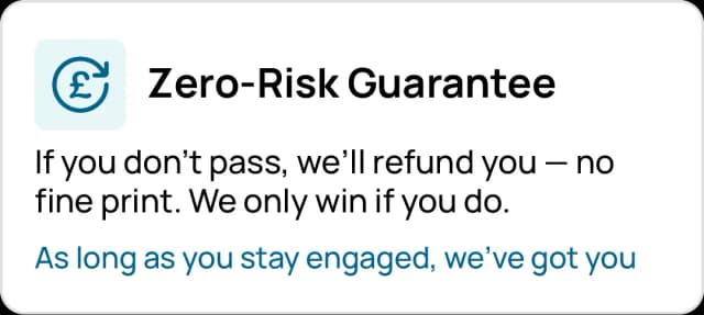 Zero-risk guarantee for NVQ courses with a full refund if you donβt pass